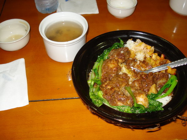 Lunch - Spicy pork Sichuan dish