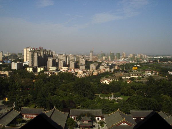 View of Xi'an from the  top of the pagoda