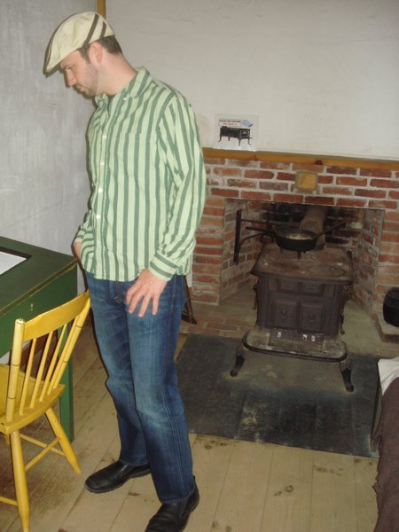 My brother in Thoreau's Cabin