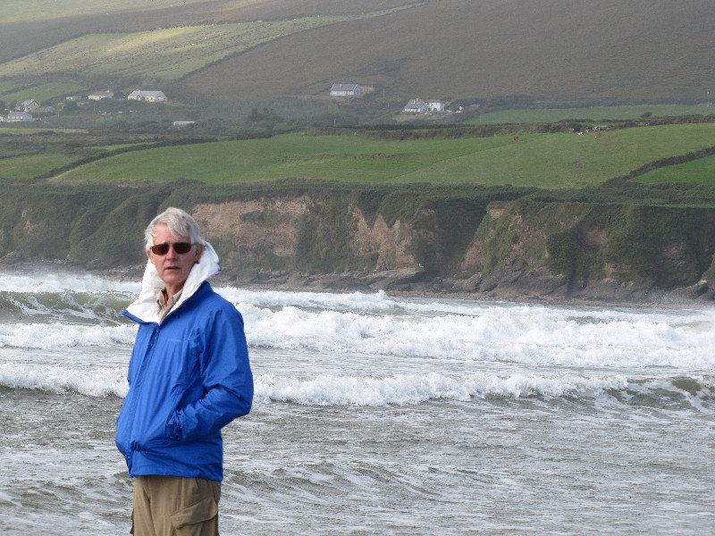5 Larry with his serious pose at Inch Beach on the Dingle Peninsula