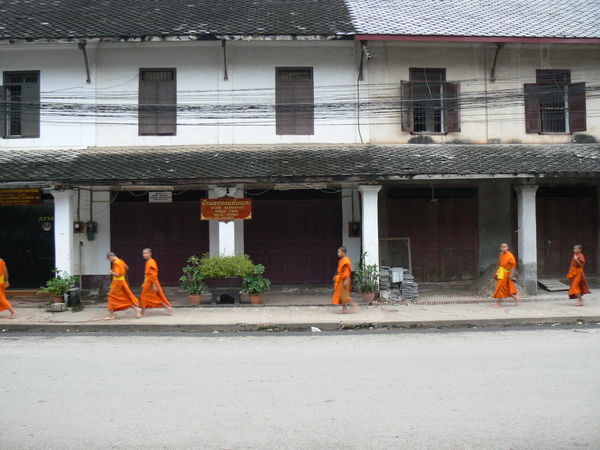monks going for alms