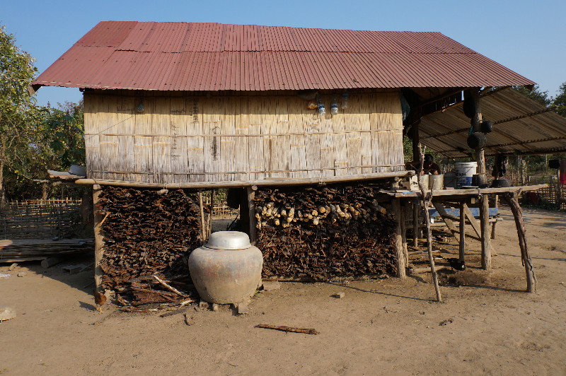 village home near the Sesan River