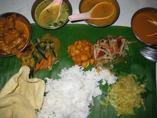 Delicious Banana-Set Indian Meals