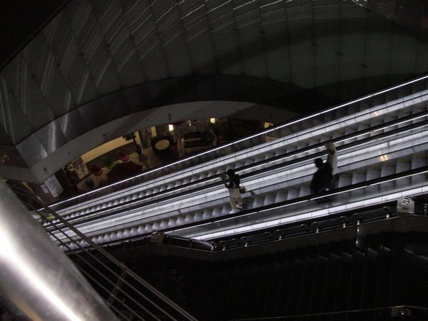 Really cool subway escalator