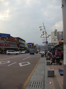 Looking down the main street of the ginseng town