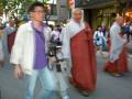 Sorry its blurry - Monks walk fast