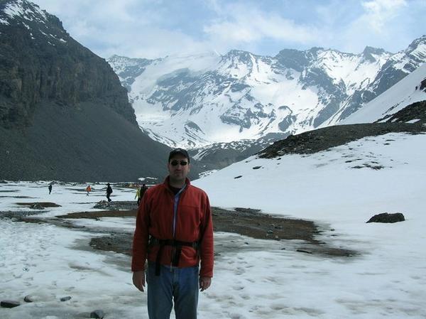 Me with Ice mountain behind