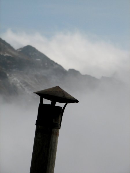 Chimney in Mist. Love this pic.