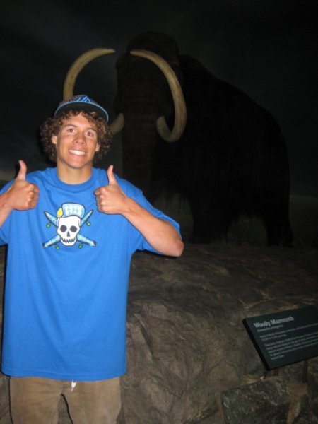 Zach with the wooly mammoth