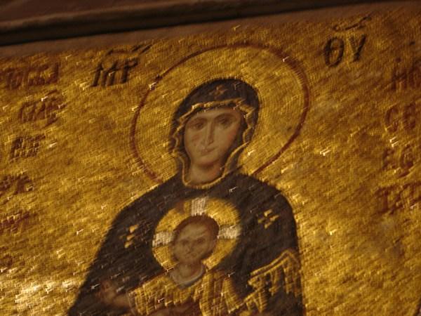Mosaics inside the Aya Sofia