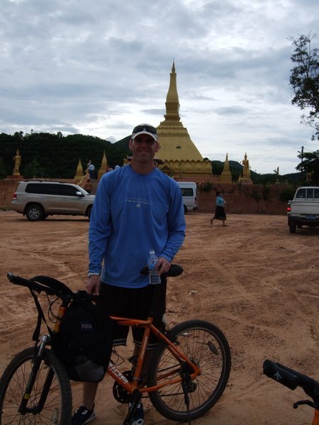 Pat at the local stupa