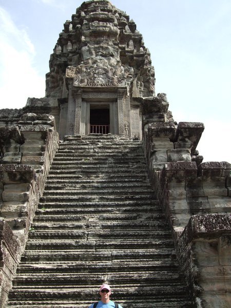 Stairs to the top of Angkor Wat