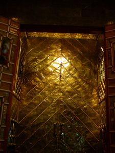 Gold doors of the foldaway chapel