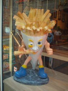 Frites (they are not laced with cannabis, despite what their mascot looks like)