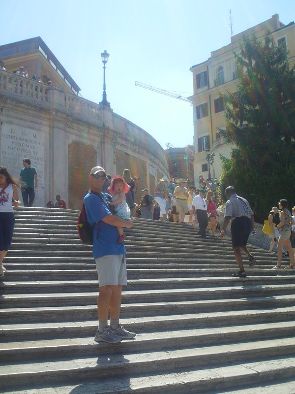 With Daddy on the Spanish Steps