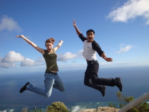 Jumping on top of Lion's Head