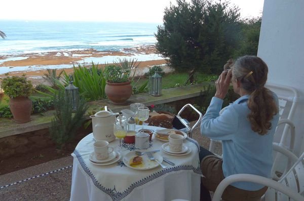 Breakfast on the terrace at Villa Nora