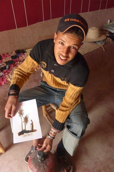 Artist in Aiit Ben Haddou, Morocco