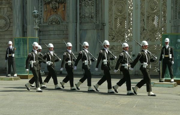 Changing the guard at Dolmabahce Palace, Istanbul
