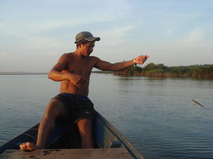Our guide Roberto trying to fish