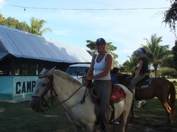 Anne on horseback