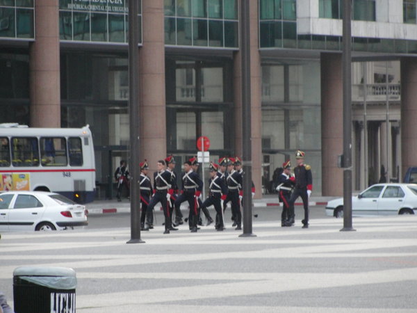 The daily Army march