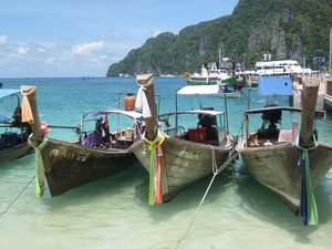 Thai long-tailed boats