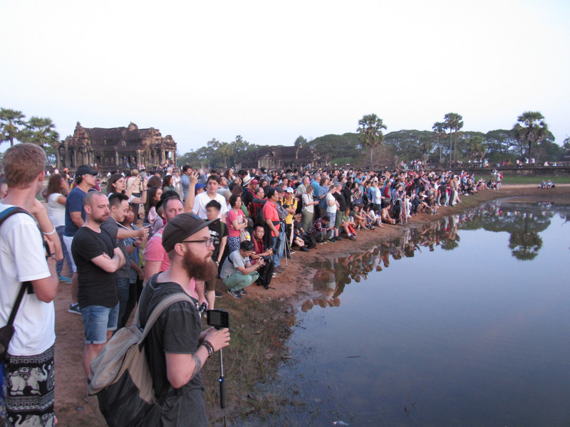 The Crowds Line Up for the Angkor Wat Sunrise Pictures
