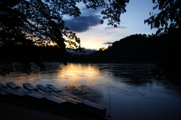 sunset on the mekong