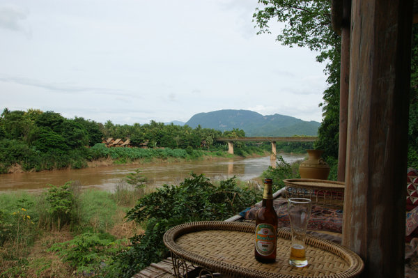 river view and beer laos