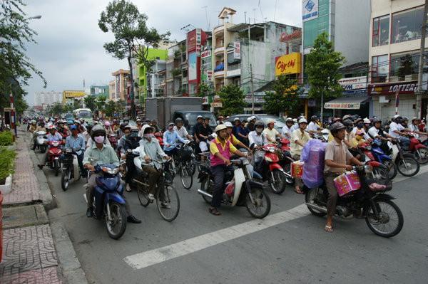 bikes in traffic