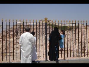 An Arab family enjoy the view.