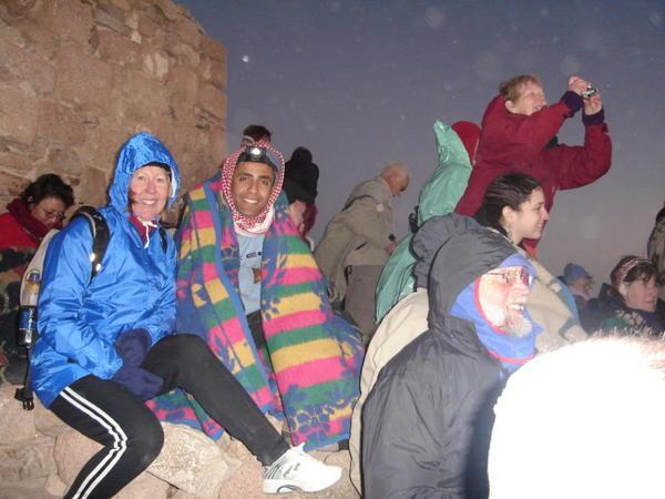 On top of Mt Sinai before sunrise