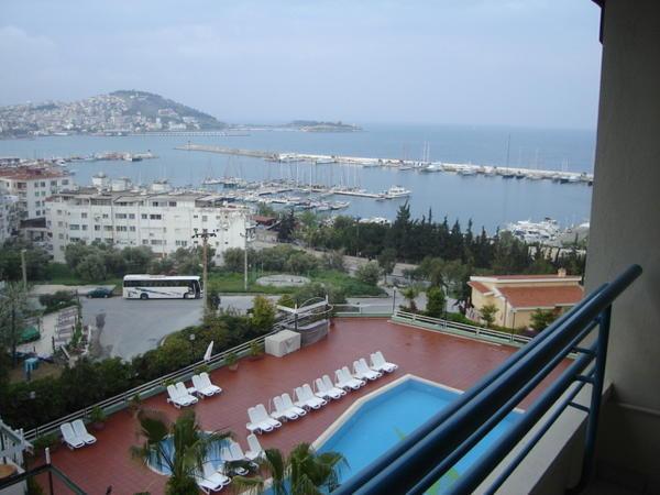 Lovely view from our balcony at hotel in Kusadasi 
