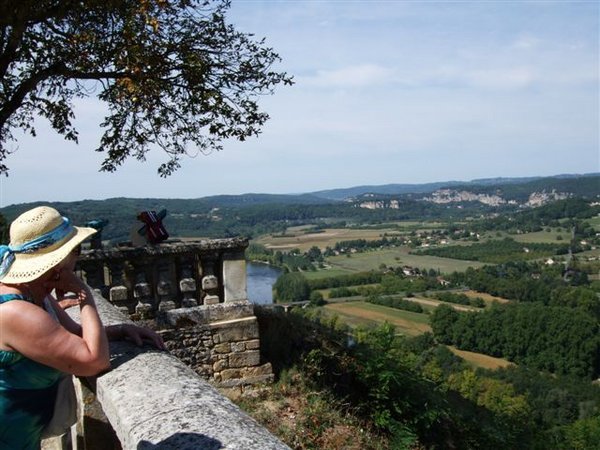 Domme view of Dordogne valley to west