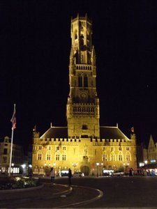 Bell-tower in Bruges Grote Markt (Market Square)