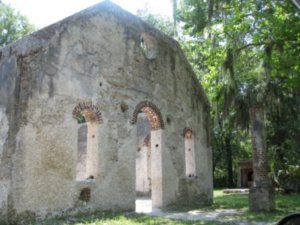 The ruins of the church