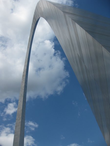 Looking up at the Arch