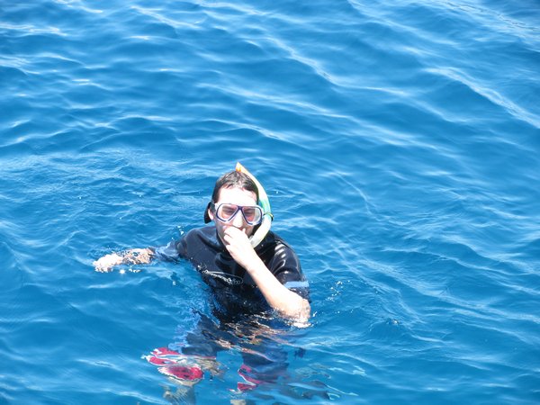 Simon snorkelling