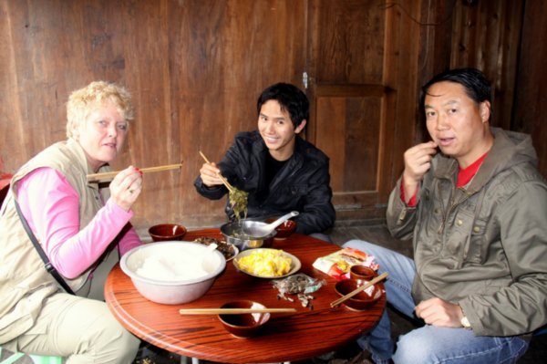 Lunch at a Miao family in the mountains