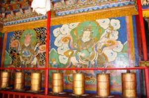 Tibetan wheels of prayer