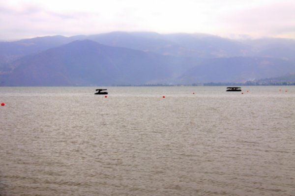 Fishing boats on the lake