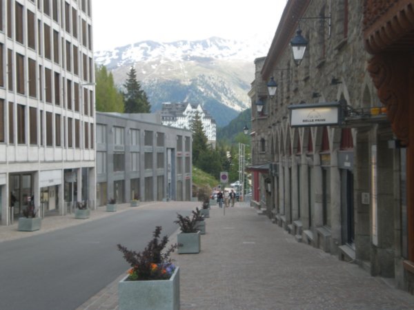 St Moritz Skiing town = no one around!