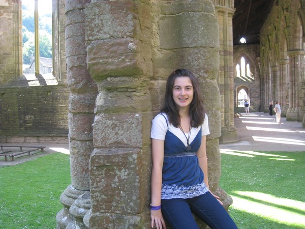 Erin at Tintern Abbey