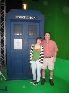 Brian and Alyssa Pose by the Tardis