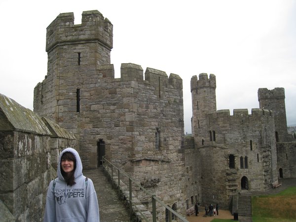 Erin at Caernarfon Castle