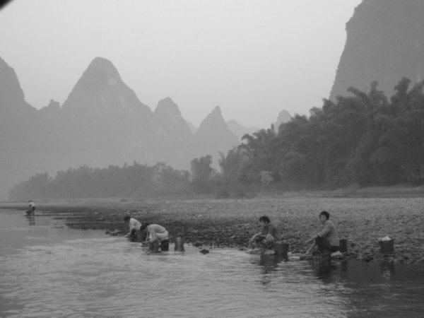 Doing the laundry in Yangshuo