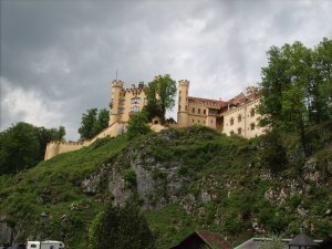 Side of Hohenschuangau Castle in Fussen