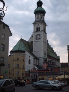 Church tower in Hall