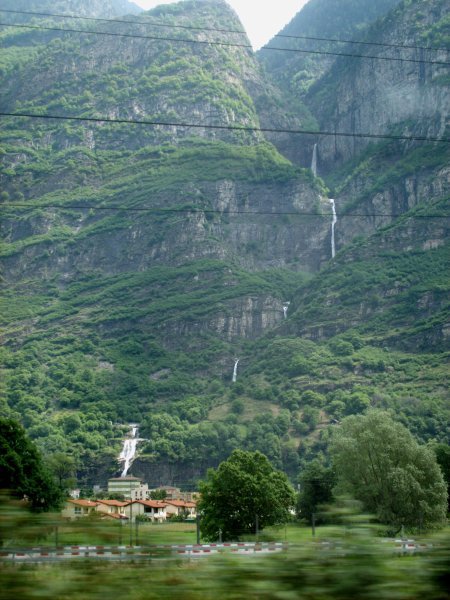 Sweet waterfall in the swiss alps